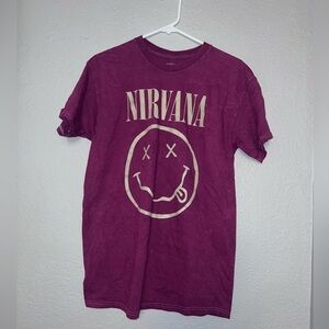 Nirvana Women Nevermind Grunge Smiley T-Shirt
